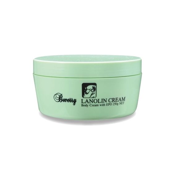 Beverry Lanolin Body Cream with Vitamin E and Evening Primrose Oil 250g