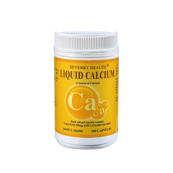 Beverry Liquid Calcium 350mg 100 Capsules